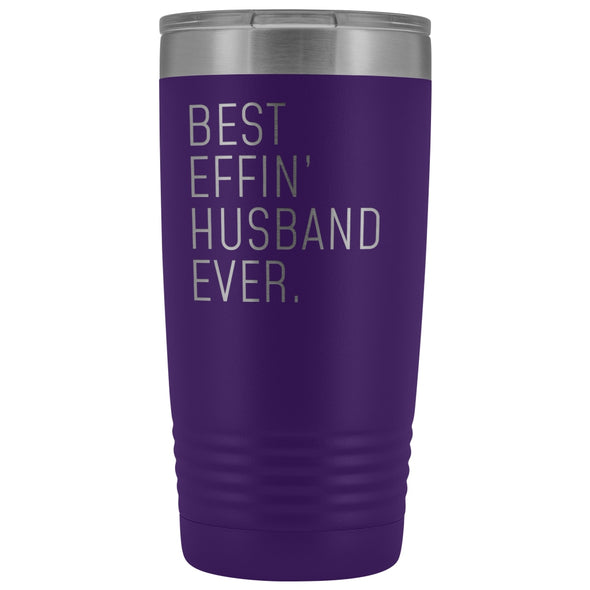 Personalized Husband Gift: Best Effin Husband Ever. Insulated Tumbler 20oz $29.99 | Purple Tumblers