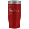 Personalized Manager Gift: Best Effin Manager Ever. Insulated Tumbler 20oz $29.99 | Red Tumblers