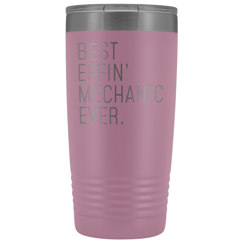Personalized Mechanic Gift: Best Effin Mechanic Ever. Insulated Tumbler 20oz $29.99 | Light Purple Tumblers