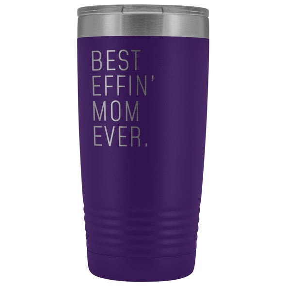 Personalized Mom Gift: Best Effin Mom Ever. Insulated Tumbler 20oz $29.99 | Purple Tumblers