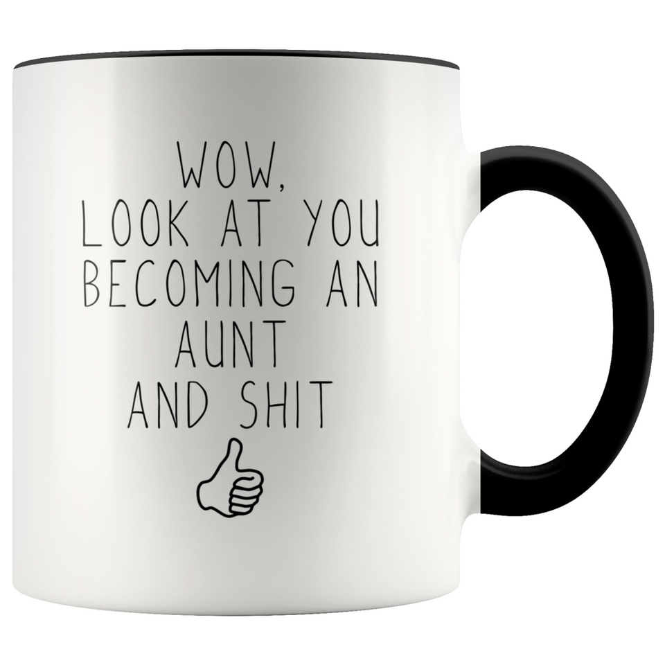 Funny New Aunt Mug – 11 oz Pregnancy Announcement Gift