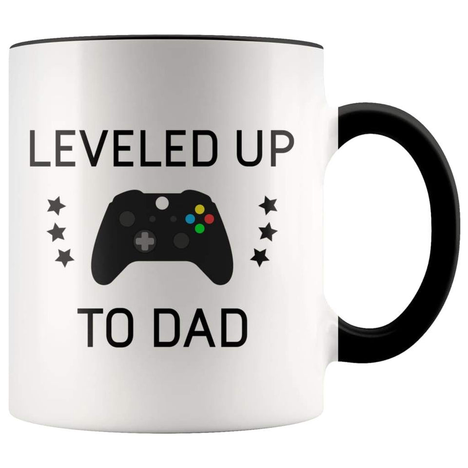 Personalized New Dad Gift: Leveled Up To Dad Coffee Mug