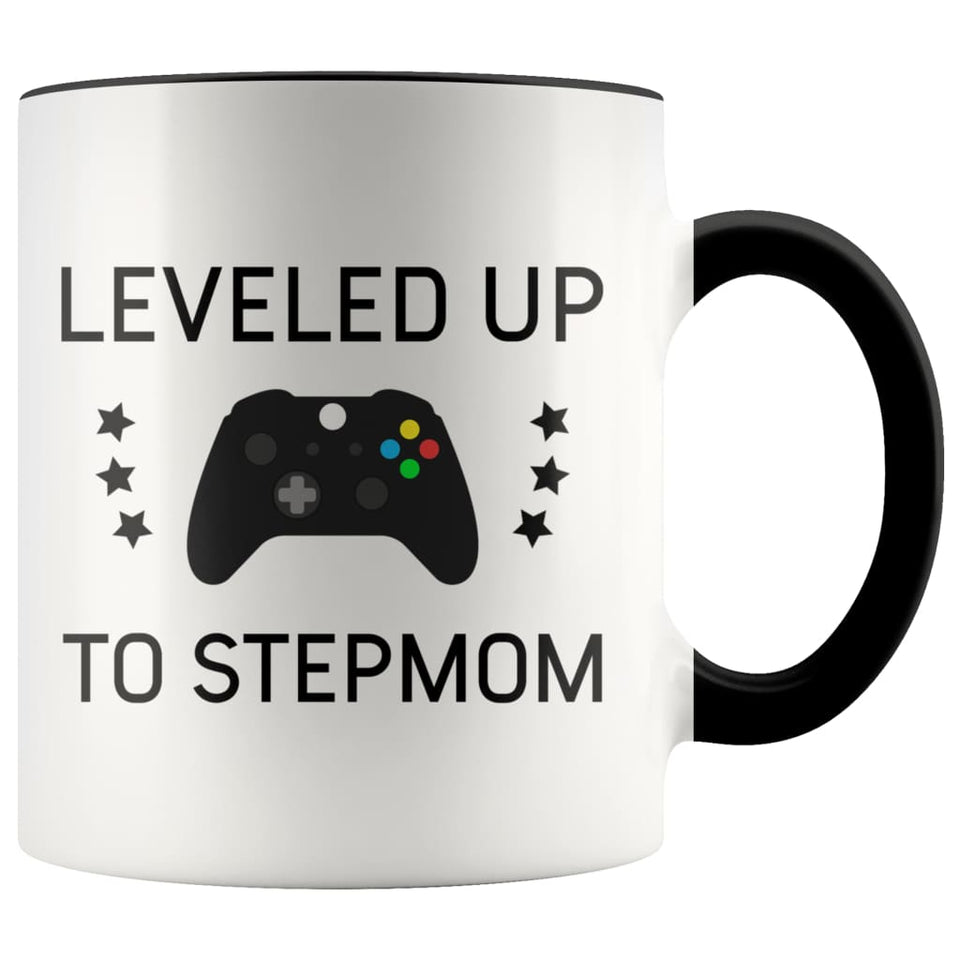 Personalized New Stepmom Gift: Leveled Up To Stepmom Coffee Mug