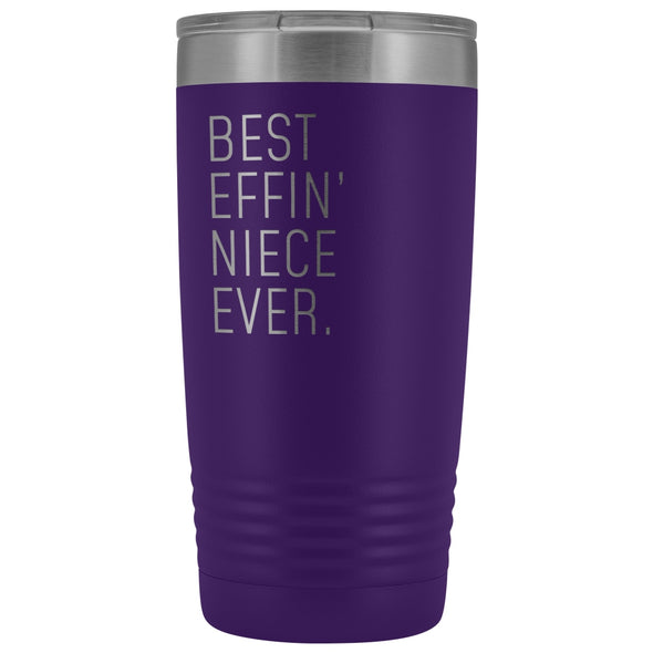 Personalized Niece Gift: Best Effin Niece Ever. Insulated Tumbler 20oz $29.99 | Purple Tumblers