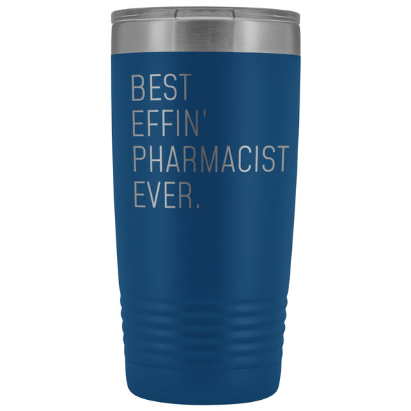 Personalized Pharmacist Gift: Best Effin Pharmacist Ever. Insulated Tumbler 20oz $29.99 | Blue Tumblers