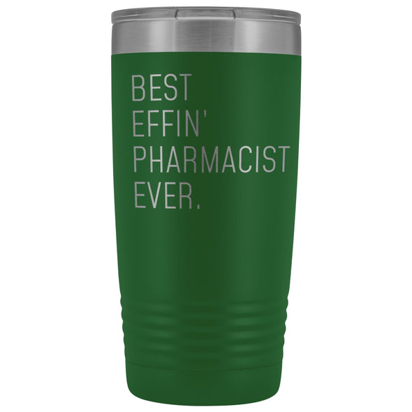 Personalized Pharmacist Gift: Best Effin Pharmacist Ever. Insulated Tumbler 20oz $29.99 | Green Tumblers