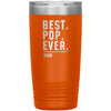 Personalized Pop Gifts Custom Name Gift for Pop Christmas Birthday Father’s Day Pop Coffee Travel Mug 20oz Tumbler $24.99 | Orange Tumblers
