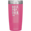 Personalized Pop Gifts Custom Name Gift for Pop Christmas Birthday Father’s Day Pop Coffee Travel Mug 20oz Tumbler $24.99 | Pink Tumblers