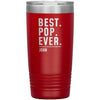 Personalized Pop Gifts Custom Name Gift for Pop Christmas Birthday Father’s Day Pop Coffee Travel Mug 20oz Tumbler $24.99 | Red Tumblers