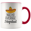 Personalized Step Dad Gifts Nacho Average Stepdad Mug Step Dad Fathers Day Gift $18.99 | Red Drinkware