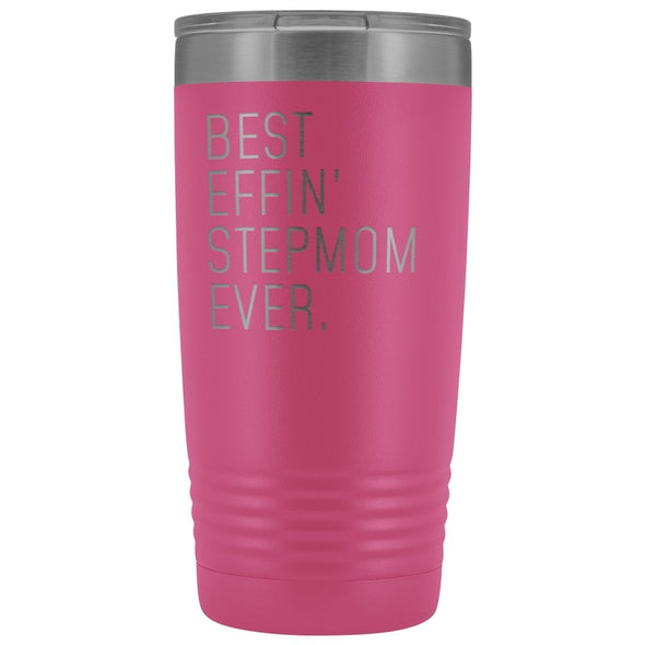 Personalized Stepmom Gift: Best Effin Stepmom Ever. Insulated Tumbler 20oz $29.99 | Pink Tumblers