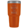 Personalized Therapist Gift: 49% Therapist 51% Badass Vacuum Insulated Tumbler 30oz $39.99 | Orange Tumblers