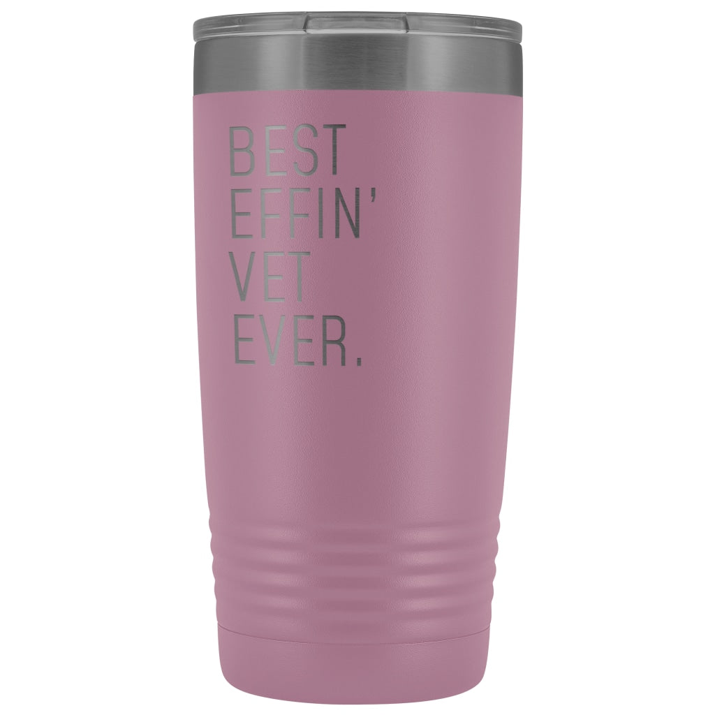 Personalized Veterinarian Gift: Best Effin Vet Ever. Insulated Tumbler 20oz $29.99 | Light Purple Tumblers