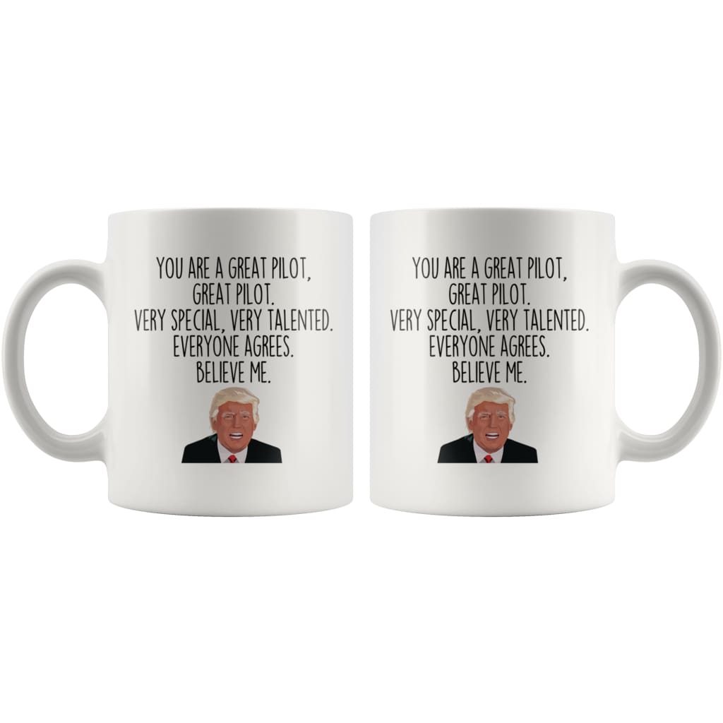 Pilot Trump Coffee Mug | Funny Gift for Pilot $14.99 | Drinkware