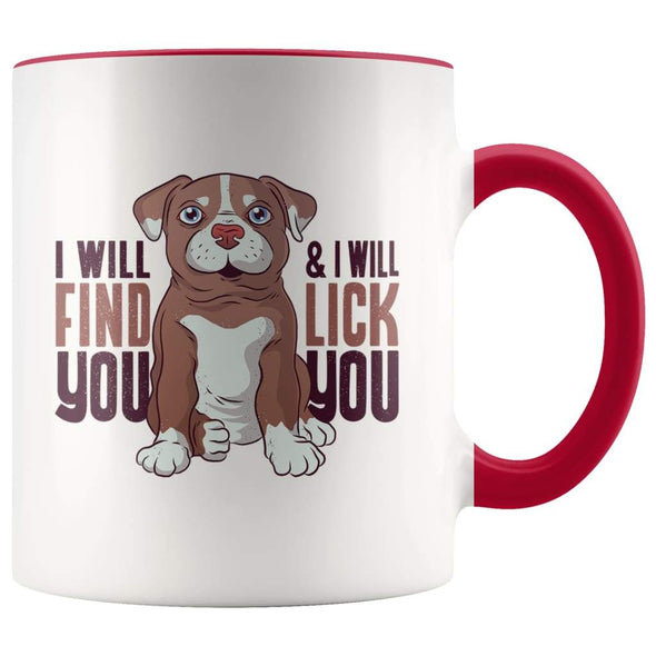 Pitbull Gifts - Pitbull Puppy Coffee Mug - Red - Custom Made Drinkware