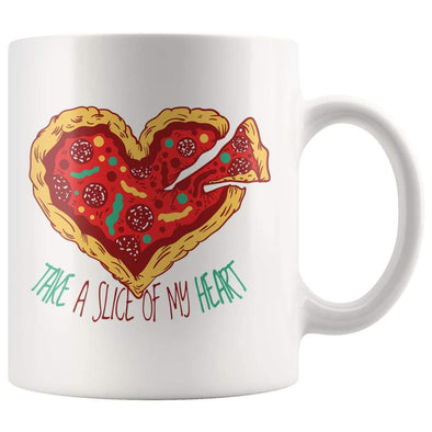 Pizza Love Coffee Mug - Take A Slice Of My Heart Mug - Pizza Love - Custom Made Drinkware
