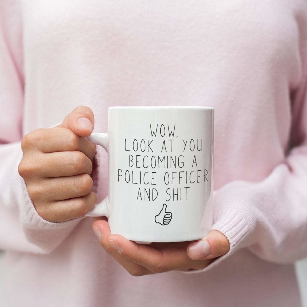 Police Academy Graduation Gifts: Look At You Becoming A Police Officer Mug | New Police Officer Gift $19.99 | Drinkware