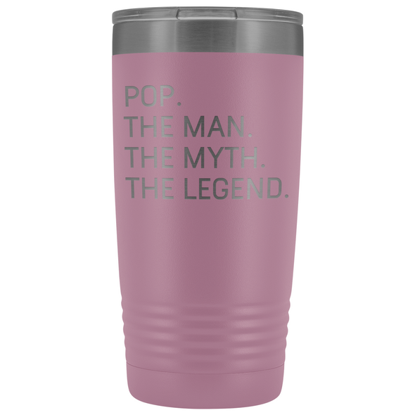 Pop Gifts Pop The Man The Myth The Legend Stainless Steel Vacuum Travel Mug Insulated Tumbler 20oz $31.99 | Light Purple Tumblers
