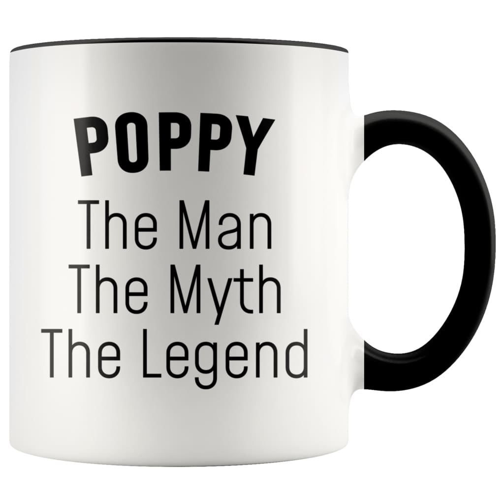 Poppy Gifts Poppy The Man The Myth The Legend Poppy Christmas Birthday Father's Day Coffee Mug — photo 1