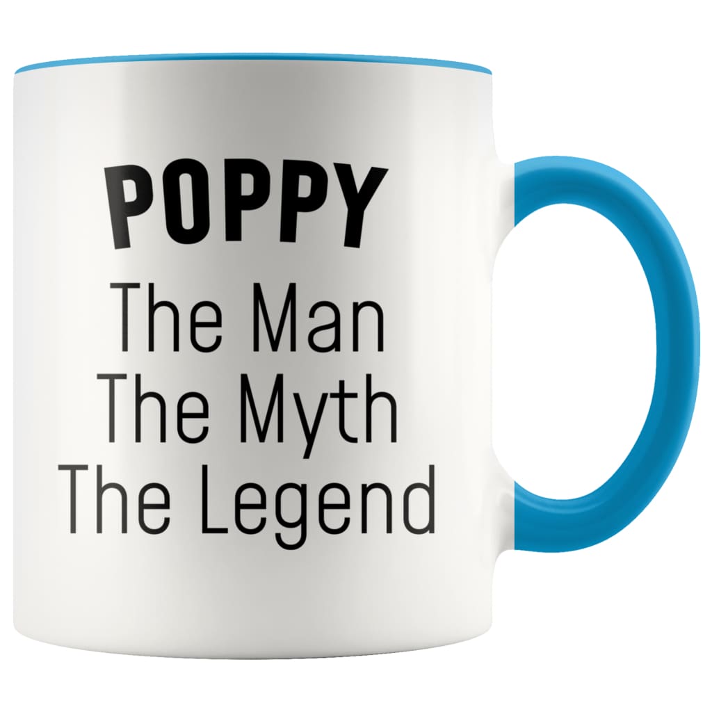 Poppy Gifts Poppy The Man The Myth The Legend Poppy Christmas Birthday Father's Day Coffee Mug — photo 2