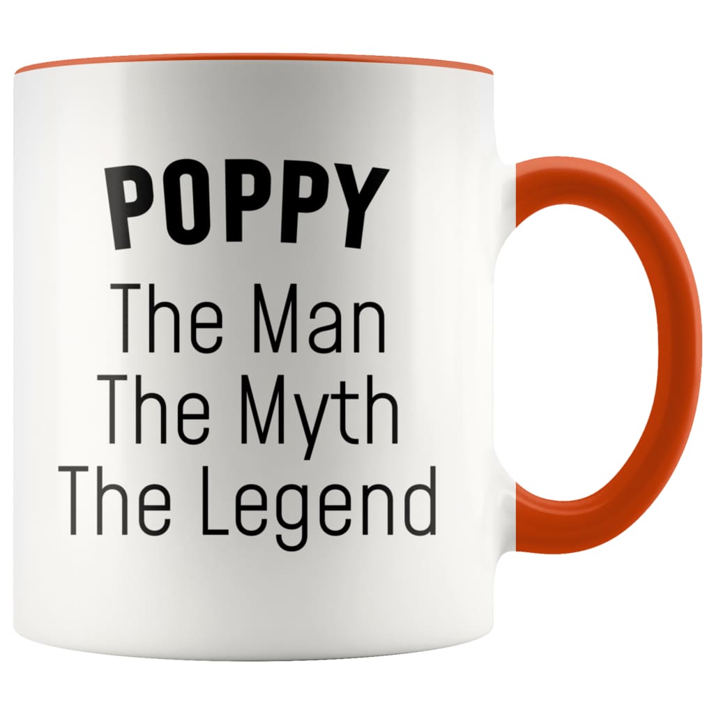 Poppy Gifts Poppy The Man The Myth The Legend Poppy Christmas Birthday Father's Day Coffee Mug — photo 4