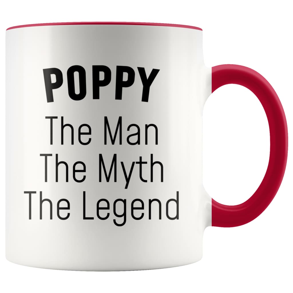 Poppy Gifts Poppy The Man The Myth The Legend Poppy Christmas Birthday Father's Day Coffee Mug — photo 6