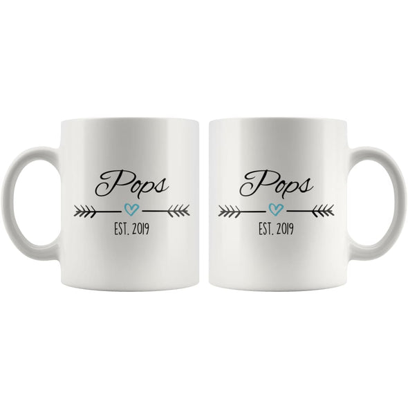 Pops Est. 2019 Coffee Mug | New Pops Gift $14.99 | Drinkware