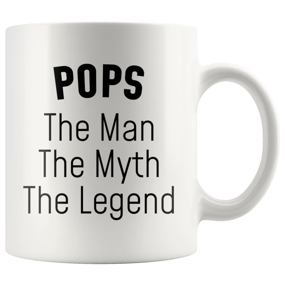 Pops Gifts Pops The Man The Myth The Legend Pops Grandpa Christmas Birthday Father's Day Coffee Mug