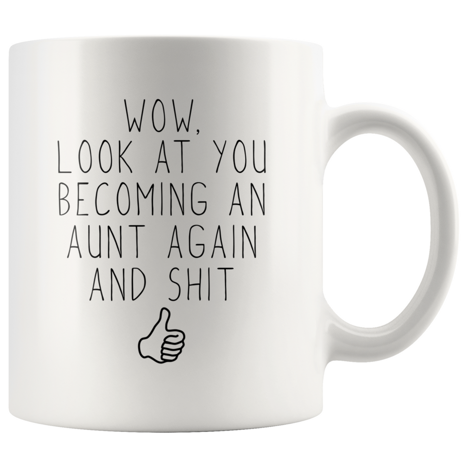 Pregnancy Announcement Aunt Again New Aunt Gift Aunt To Be Gifts Promoted To Aunt Mug