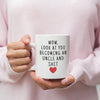 Pregnancy Reveal To Uncle: Wow Look At You Becoming An Uncle Mug | New Uncle Gift $19.99 | Drinkware