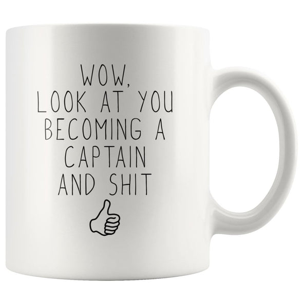 Promoted To New Captain Gift: Wow Look At You Becoming A Captain Coffee Mug $14.99 | 11oz Mug Drinkware