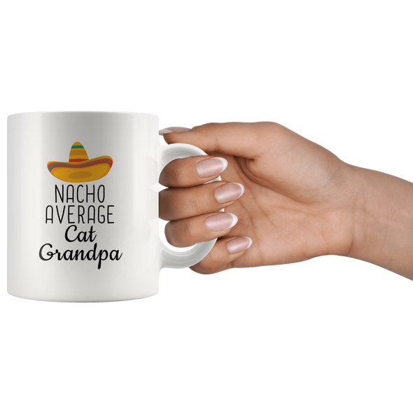 Nacho Average Cat Grandpa 11oz Coffee Mug Gift