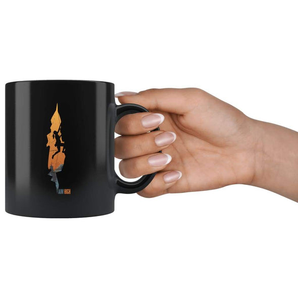 Rock Climber Gift Women - Aim High Motivational Coffee Mug - Custom Made Drinkware