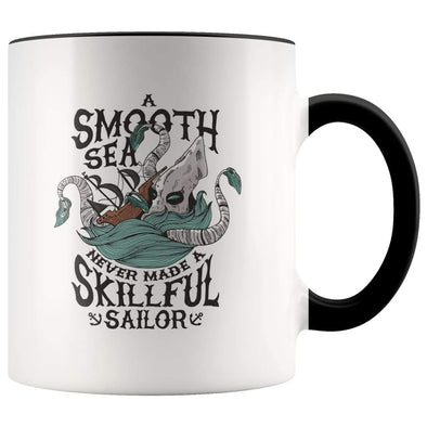 Sailor Coffee Mug Gift - A Smooth Sea Never Made A Skillful Sailor Mug - Black - Custom Made Drinkware