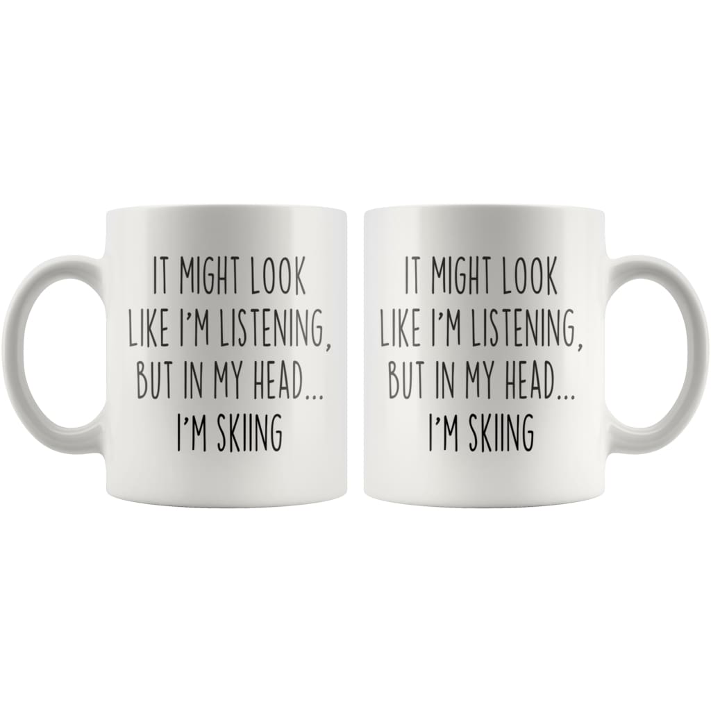 Sarcastic Skiing Coffee Mug | Funny Gift for Skier $14.99 | Drinkware