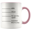 Shh Almost Now You May Speak Nevermind Time To Poop Funny Coffee Mug Funny Mug with Lines Gift for Men or Women $14.99 | Pink Drinkware