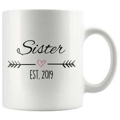 Sister Est. 2019 Coffee Mug | New Sister Gift $14.99 | 11oz Mug Drinkware