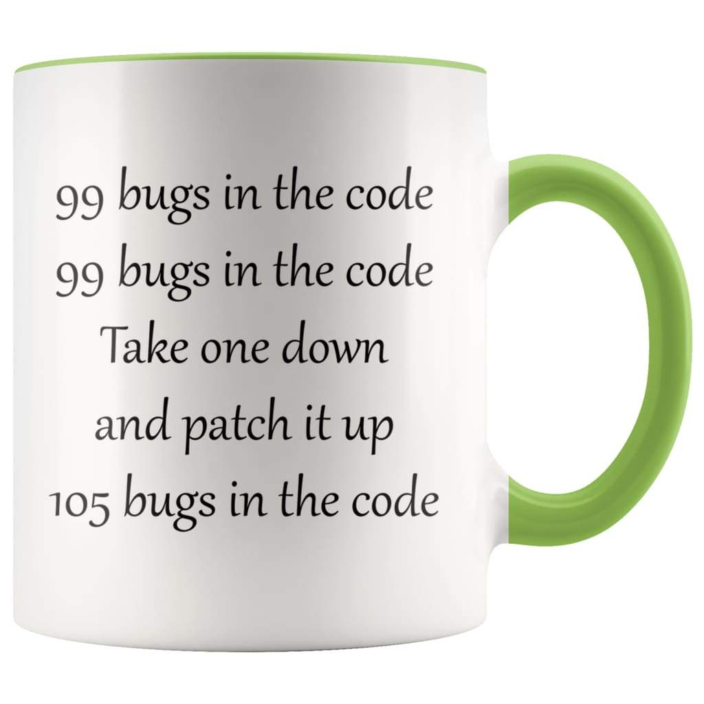 Software Engineer Gift Programer Coffee Mug - Green - Custom Made Drinkware