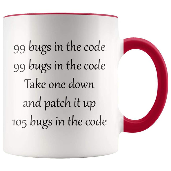 Software Engineer Gift Programer Coffee Mug - Red - Custom Made Drinkware