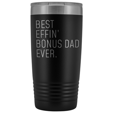 Step Dad Gifts Bonus Dad Gifts Best Bonus Dad Ever 20oz Insulated Tumbler Personalized Color $29.99 | Black Tumblers