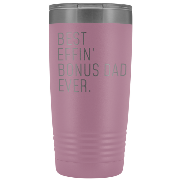 Step Dad Gifts Bonus Dad Gifts Best Bonus Dad Ever 20oz Insulated Tumbler Personalized Color $29.99 | Light Purple Tumblers