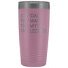 Step Dad Gifts Stepdad The Man The Myth The Legend Stainless Steel Vacuum Travel Mug Insulated Tumbler 20oz $31.99 | Light Purple Tumblers