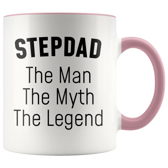 Step Dad Gifts Step Dad The Man The Myth The Legend Step Dad Christmas Birthday Father’s Day Coffee Mug $14.99 | Pink Drinkware