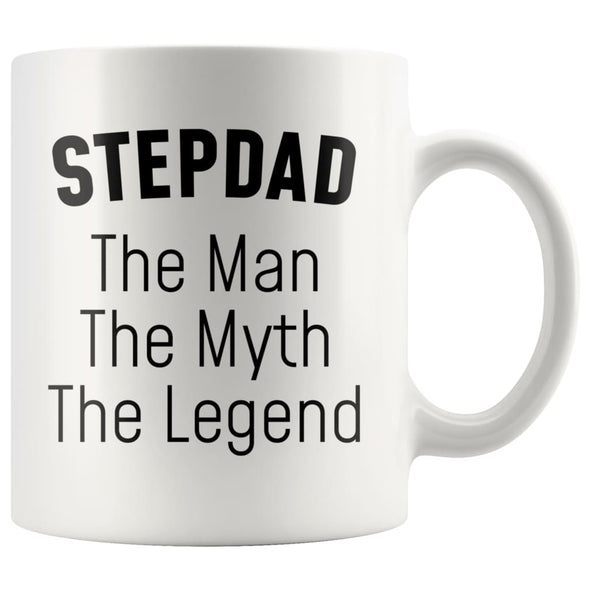Step Dad Gifts Step Dad The Man The Myth The Legend Step Dad Christmas Birthday Father’s Day Coffee Mug $14.99 | White Drinkware