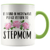 Step Mom Gift Ideas for Mother’s Day If Found In Microwave Please Return To Stepmom Coffee Mug Tea Cup 11 ounce $14.99 | Green Drinkware