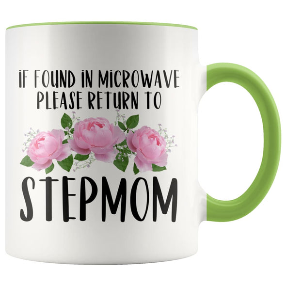 Step Mom Gift Ideas for Mother’s Day If Found In Microwave Please Return To Stepmom Coffee Mug Tea Cup 11 ounce $14.99 | Green Drinkware