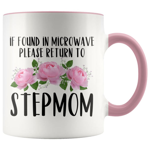 Step Mom Gift Ideas for Mother’s Day If Found In Microwave Please Return To Stepmom Coffee Mug Tea Cup 11 ounce $14.99 | Pink Drinkware