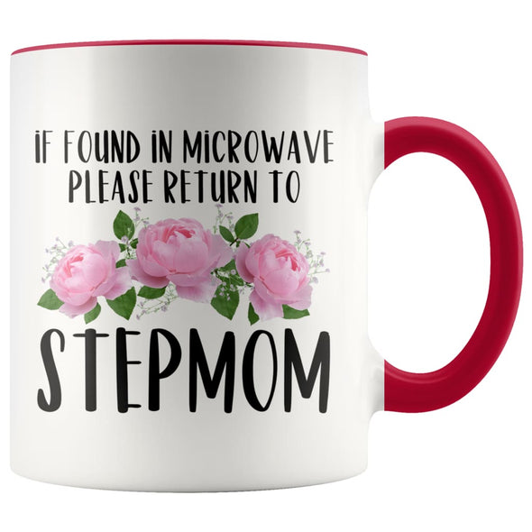 Step Mom Gift Ideas for Mother’s Day If Found In Microwave Please Return To Stepmom Coffee Mug Tea Cup 11 ounce $14.99 | Red Drinkware