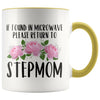 Step Mom Gift Ideas for Mother’s Day If Found In Microwave Please Return To Stepmom Coffee Mug Tea Cup 11 ounce $14.99 | Yellow Drinkware