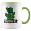 Succulents Thank You Gift - Cant Touch This Cactus Coffee Mug - Green - Custom Made Drinkware